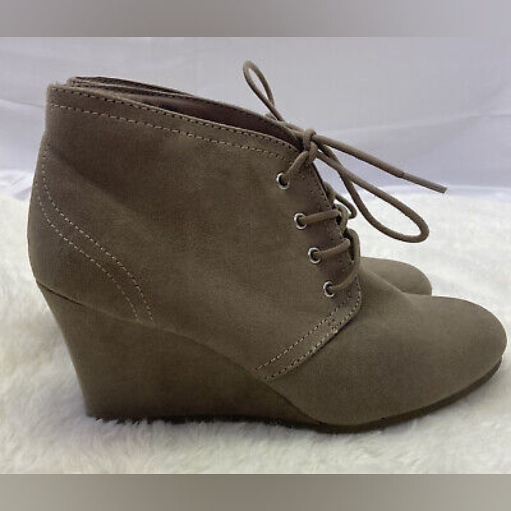 Arizona Jean Company Lilly Wedge Bootie Taupe